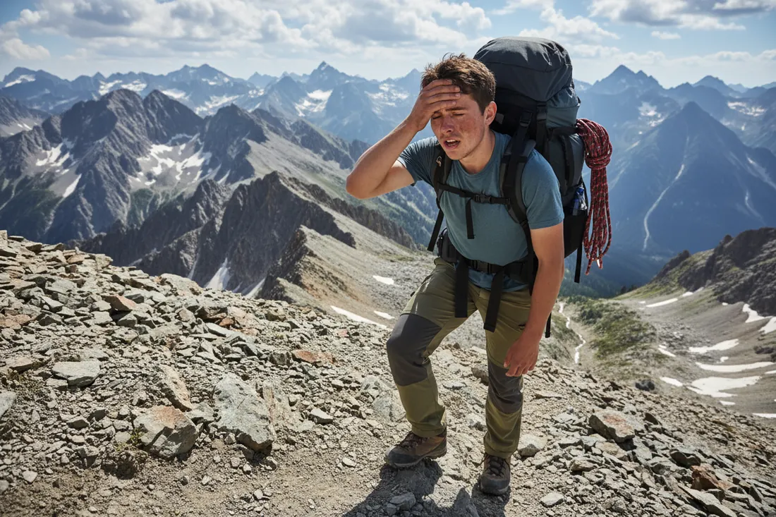 Exo Motion Pro support for a hiker on a mountain trail